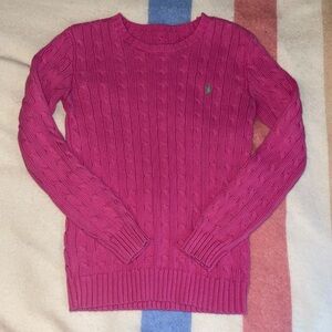 Polo Ralph Lauren Women's Pink Cable Knit Sweater